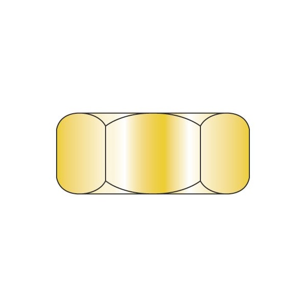 Newport Fasteners Hex Nut, M16-2.00, Steel, Class 10, Zinc Yellow, 13 mm Ht, 25 PK NB270054P-25 - main